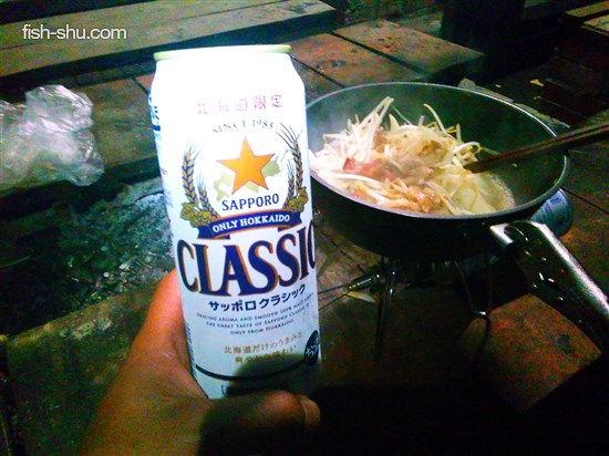 北海道キャンプジンギスカンとビール